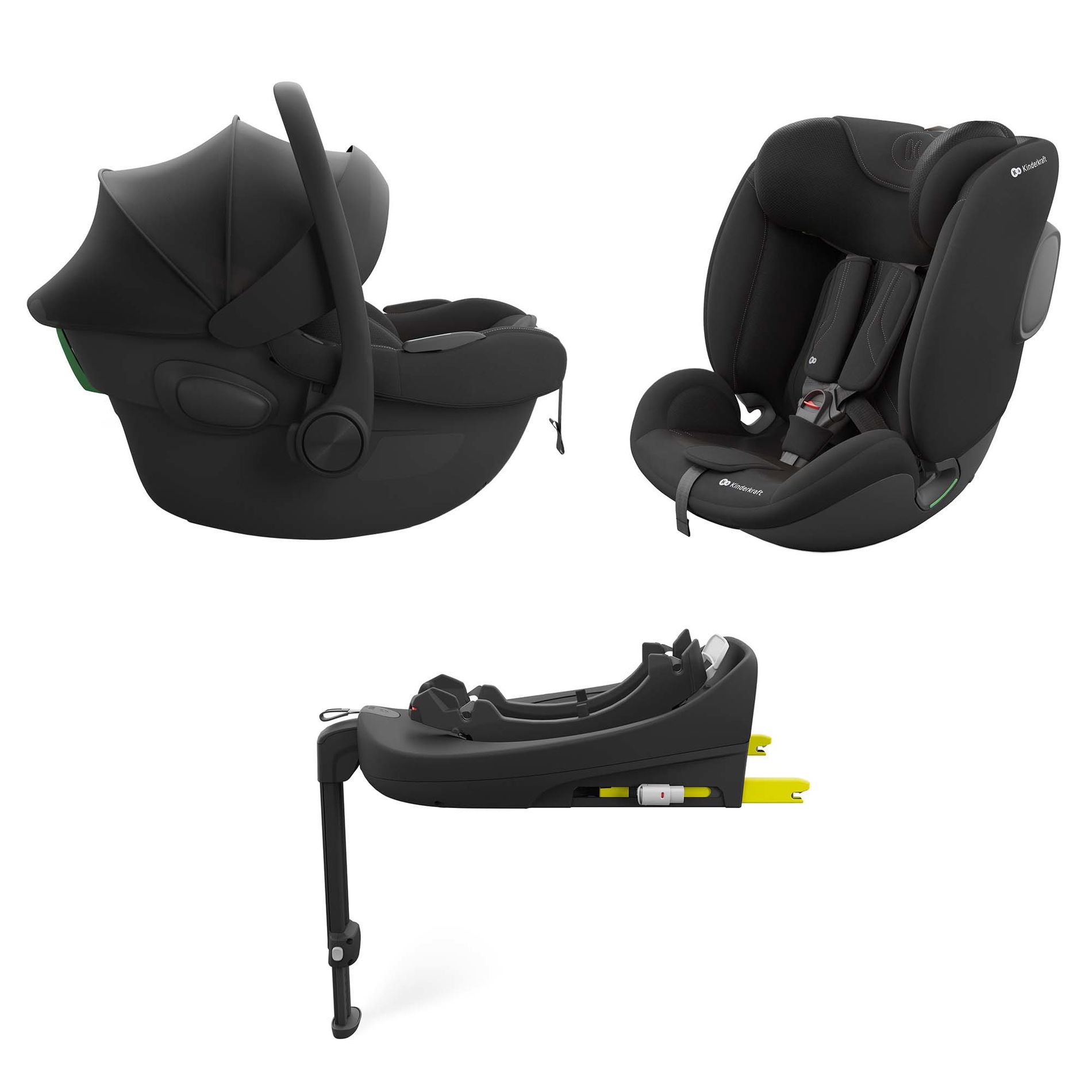 Kinderkraft ENDURA SAFE Kindersitz 3in1 Set Black