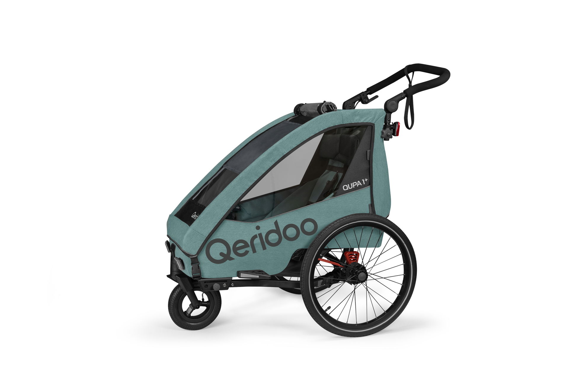 Qeridoo QUPA Plus 1 Fahrradanhänger Mineral Blue - Einsitzer
