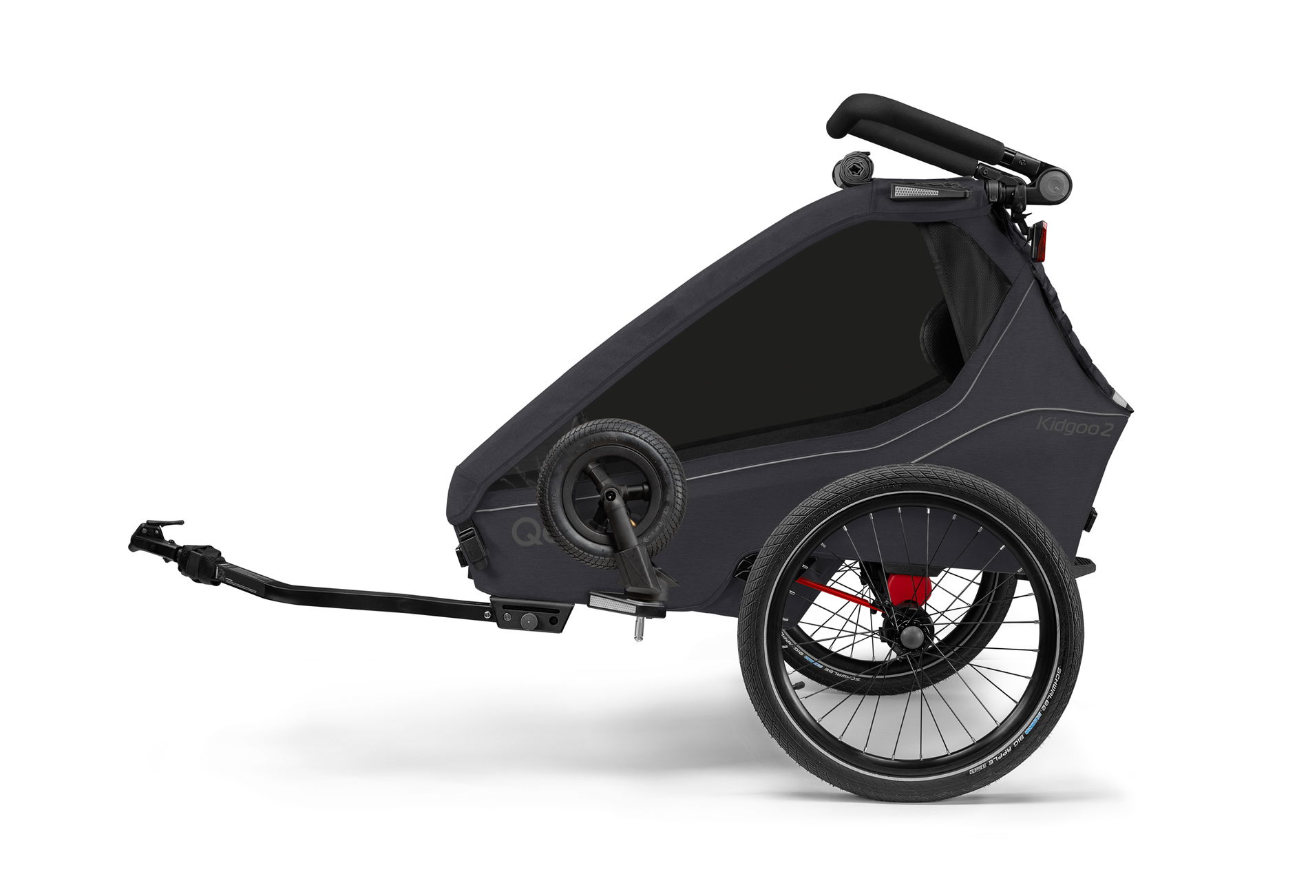 Qeridoo Kidgoo 2 Fahrradanhänger Phantom Grey