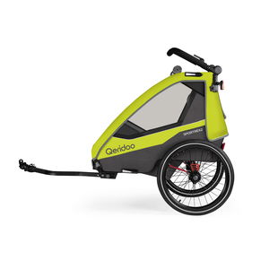 Qeridoo Sportrex 2 Fahrradanhänger Lime Green 2022 limitiertes Design