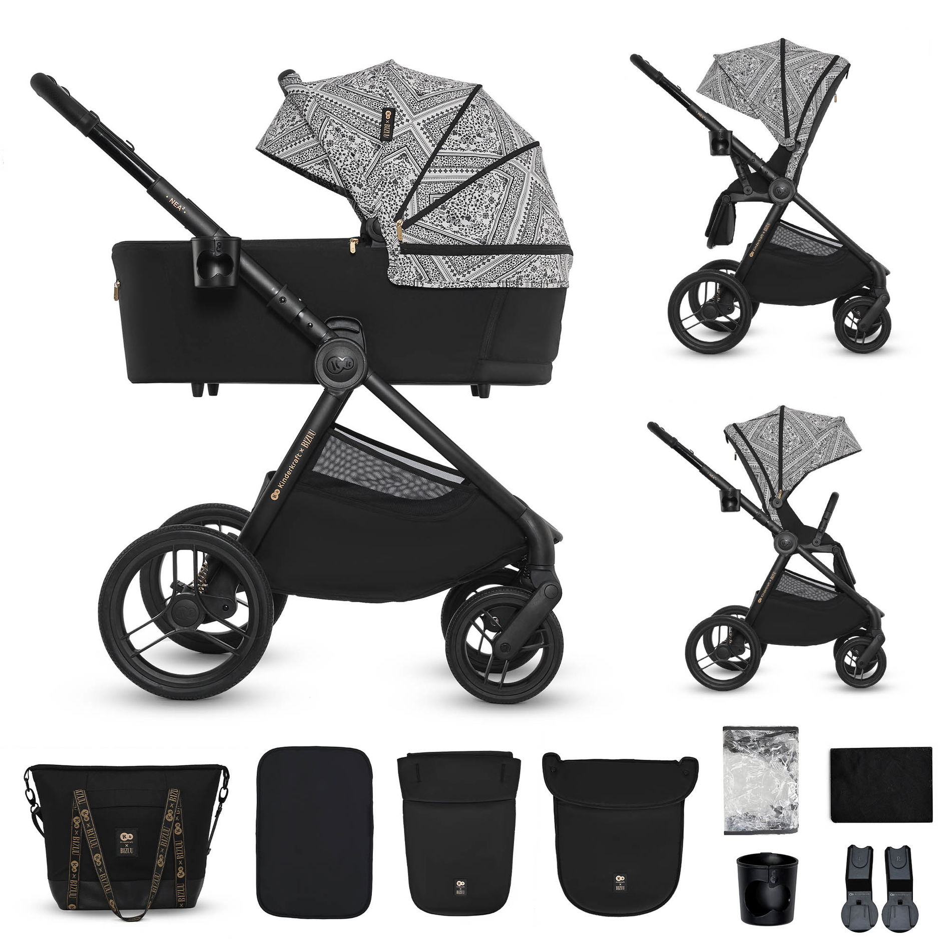 Kinderkraft NEA 2 Kinderwagen Lunar Black
