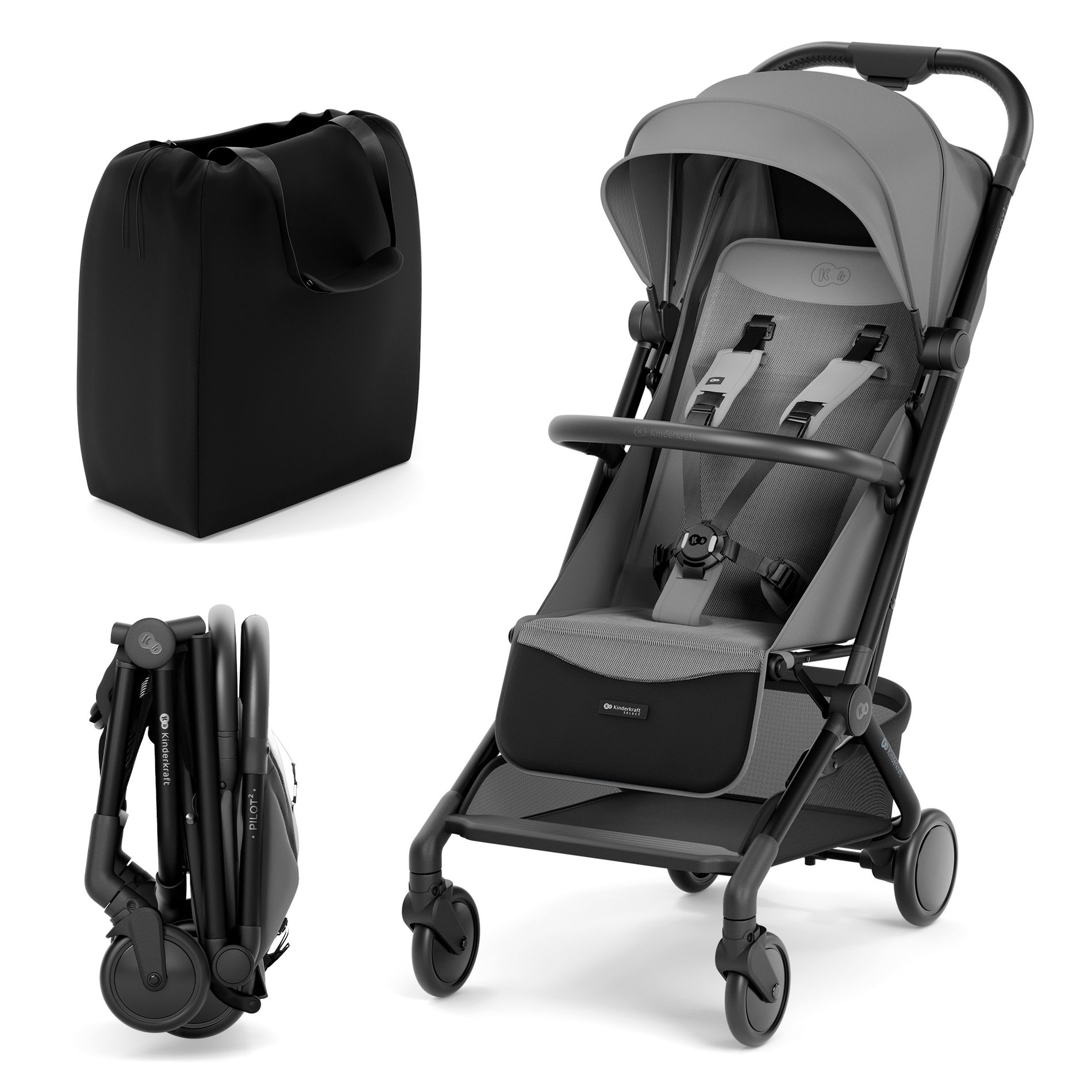 Kinderkraft PILOT 2 Buggy Platinum Gray