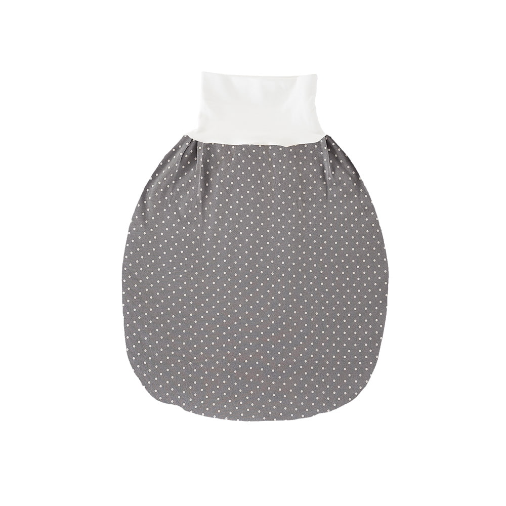 Träumeland Strampelsack Pünktchen grau