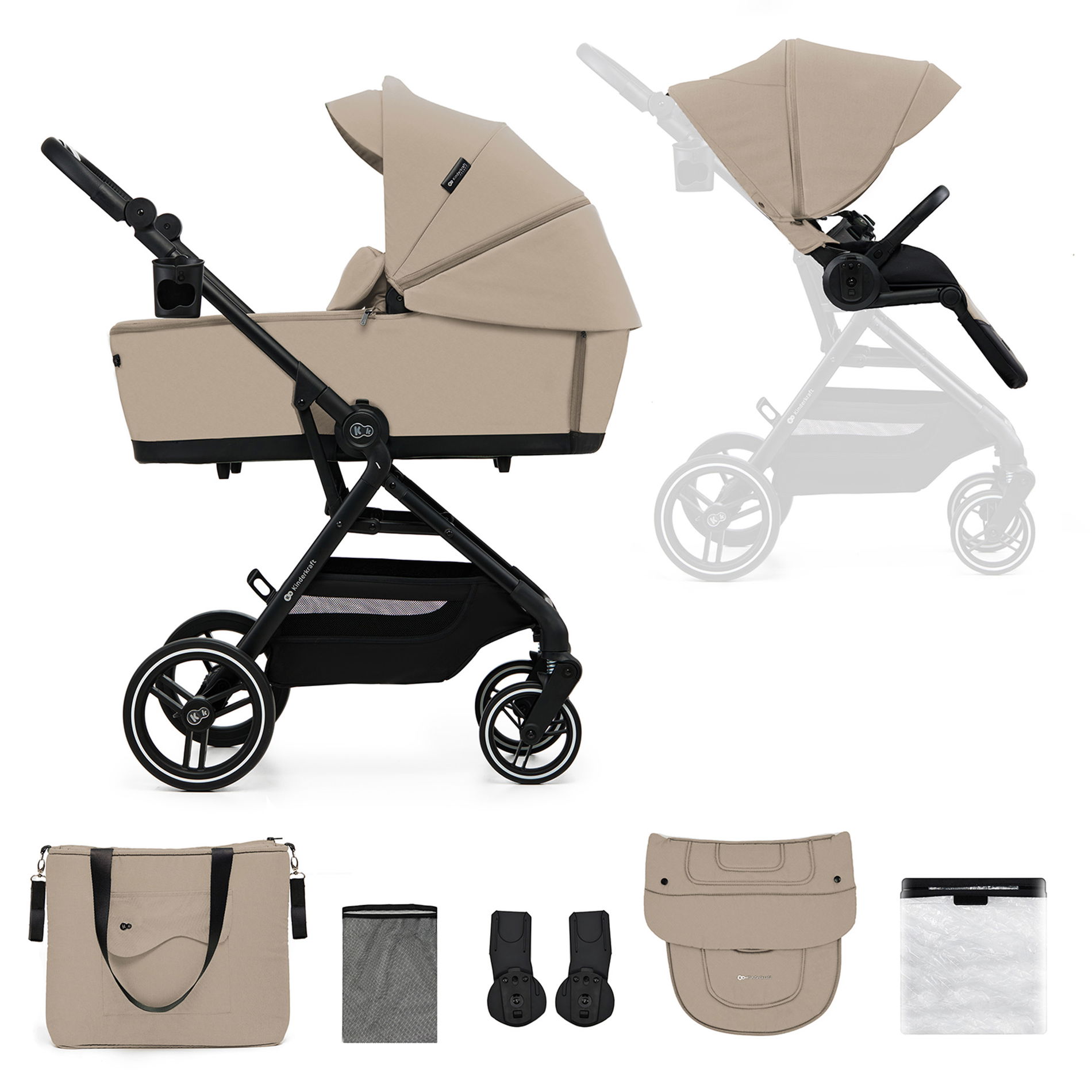 Kinderkraft YOXI Kinderwagen Sand Beige