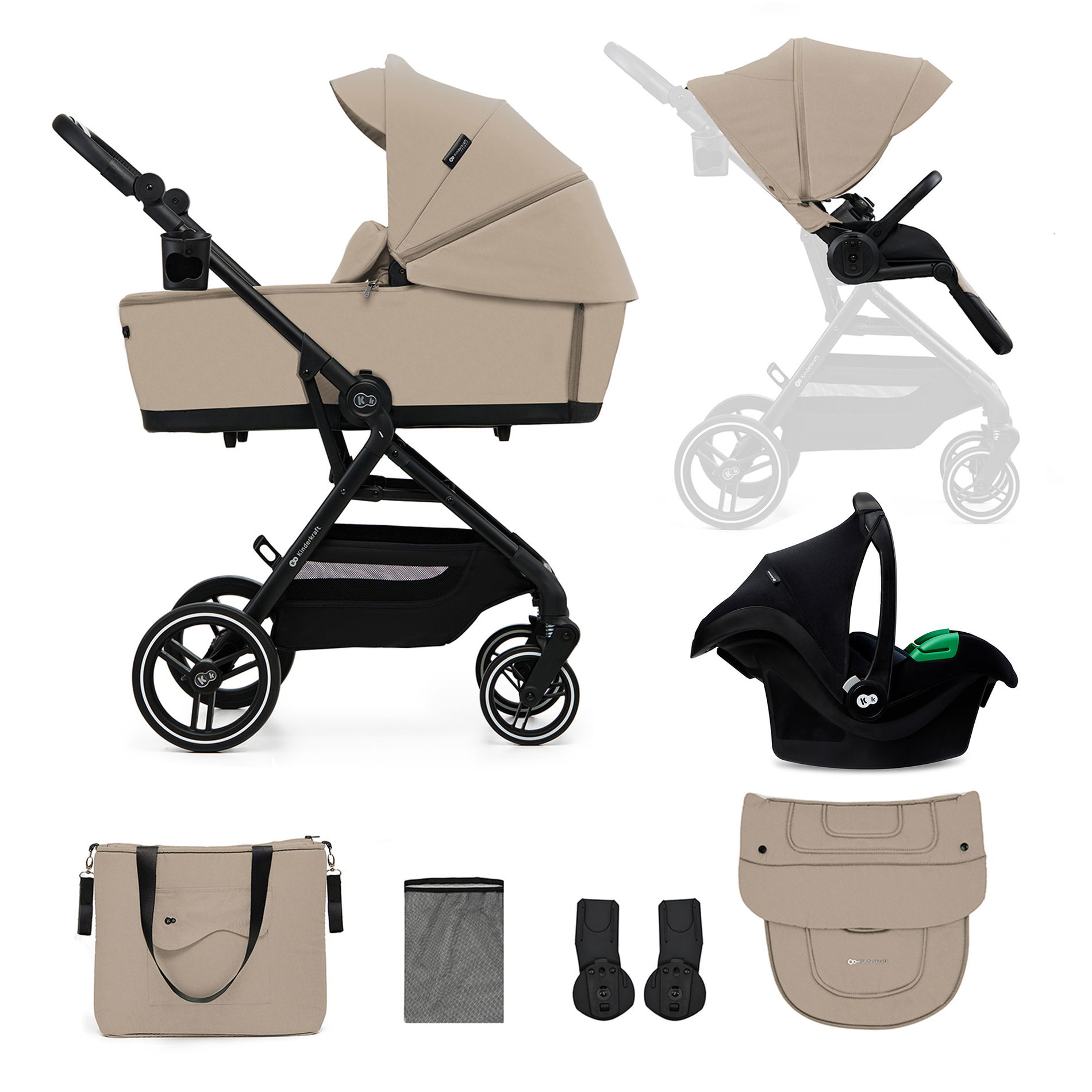 Kinderkraft YOXI 3in1 Kinderwagen Sand Beige