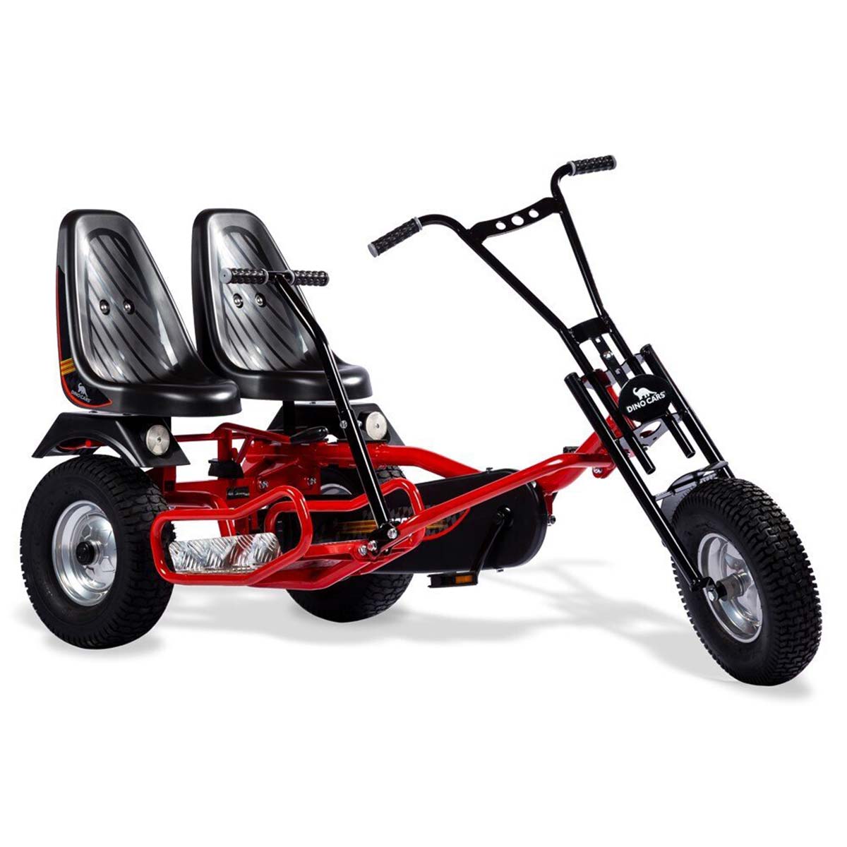 Dino Cars 2Rider F GoKart rot/schwarz mit Offroad/Breitreifen