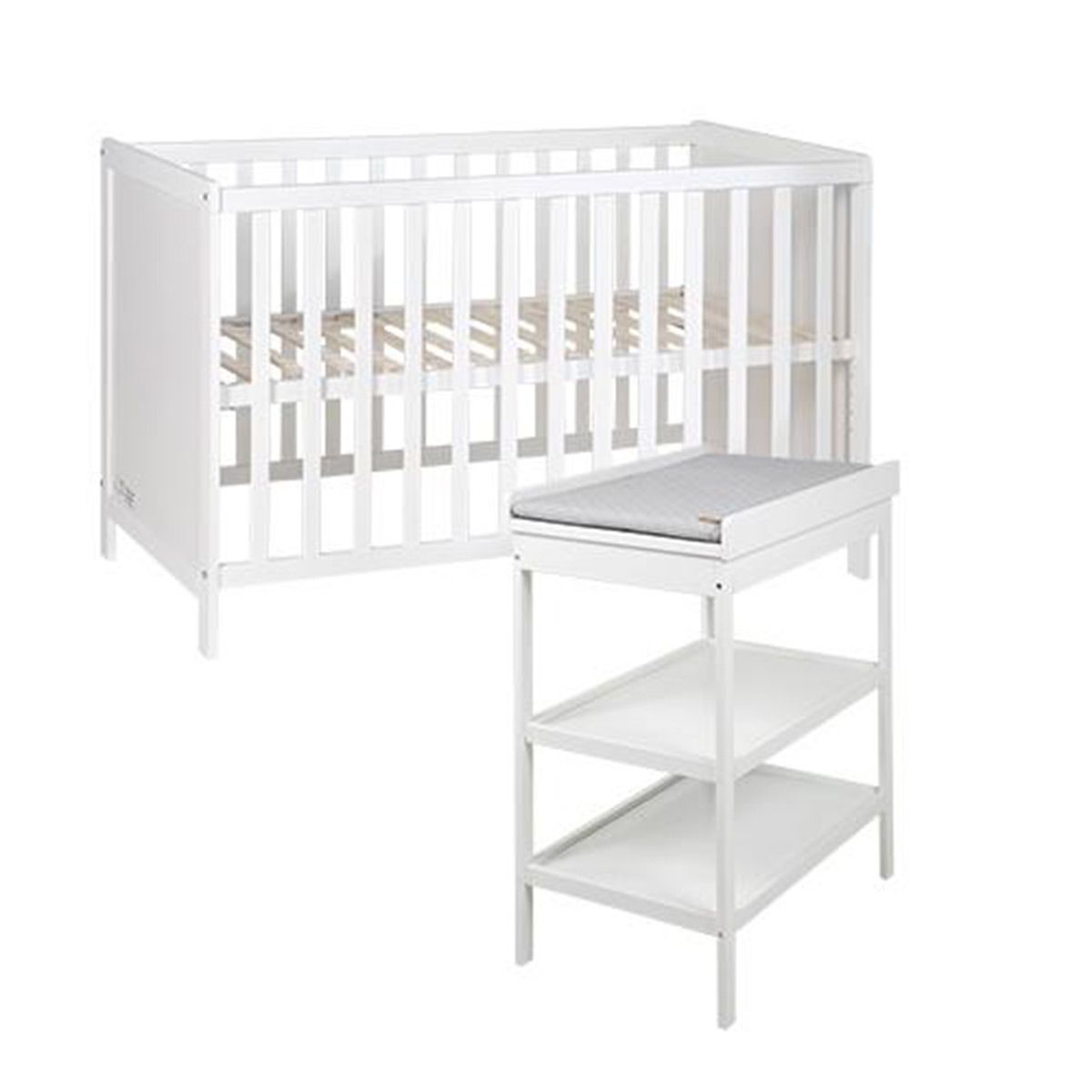 Roba roba Style Kinderzimmer Sparset Wickelkommode & Beistellbett