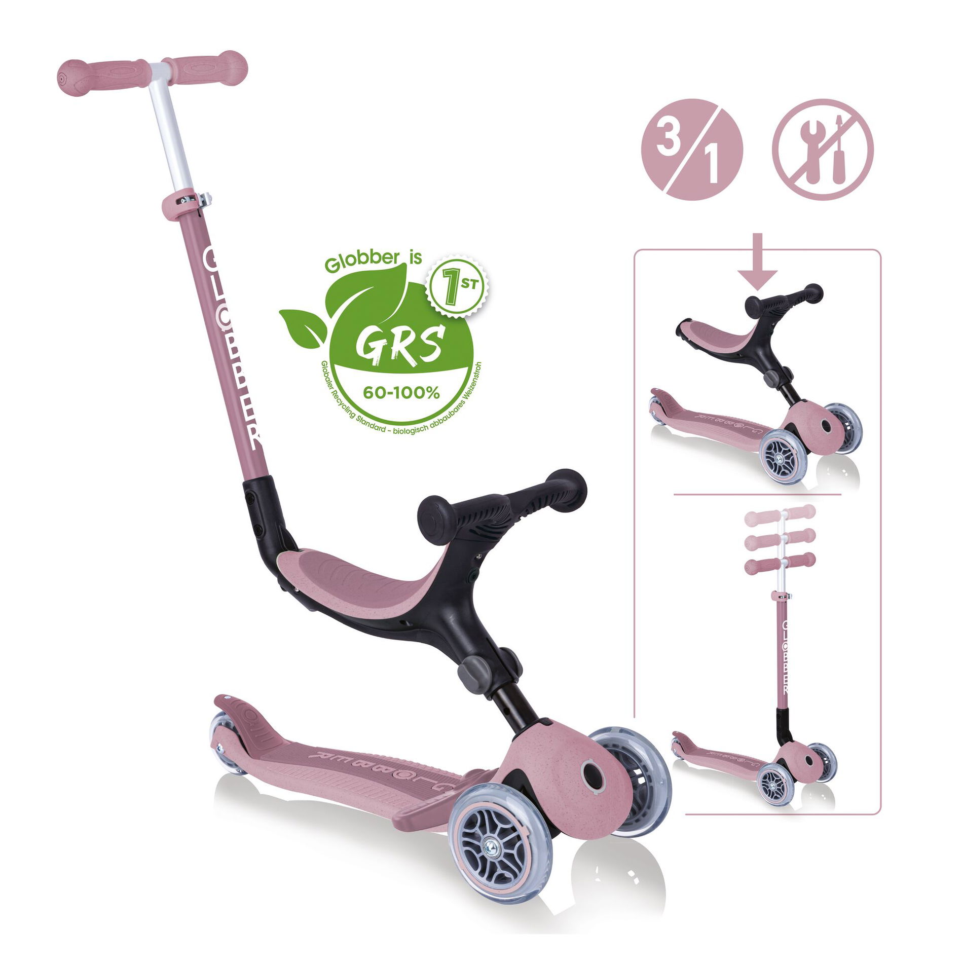 GLOBBER GO-UP FOLDABLE PLUS ECO beere