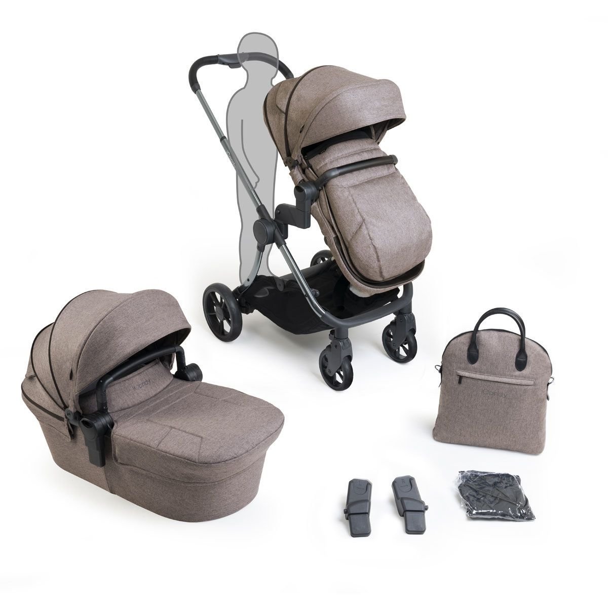 Icandy kinderwagen grau sale