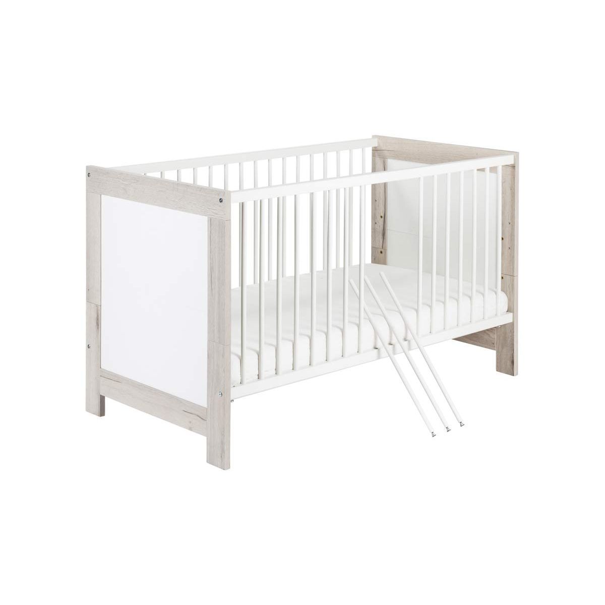 Schardt Nordic Halifax Kinderbett 70 x 140 cm Halifax Eiche/Weiß