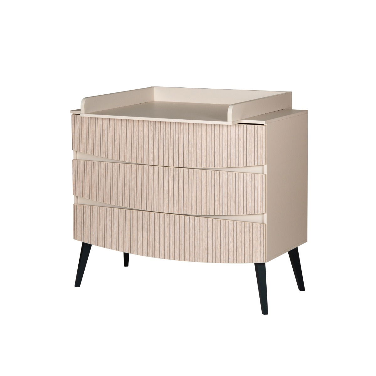 Schardt Smile - Wickelkommode mit 3 Fächer, Connery natur / Carat beige