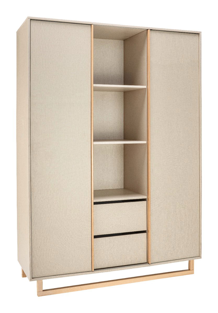 Schardt Terry - Kleiderschrank 2-türig mit Mittelregal, Dekor: Textil