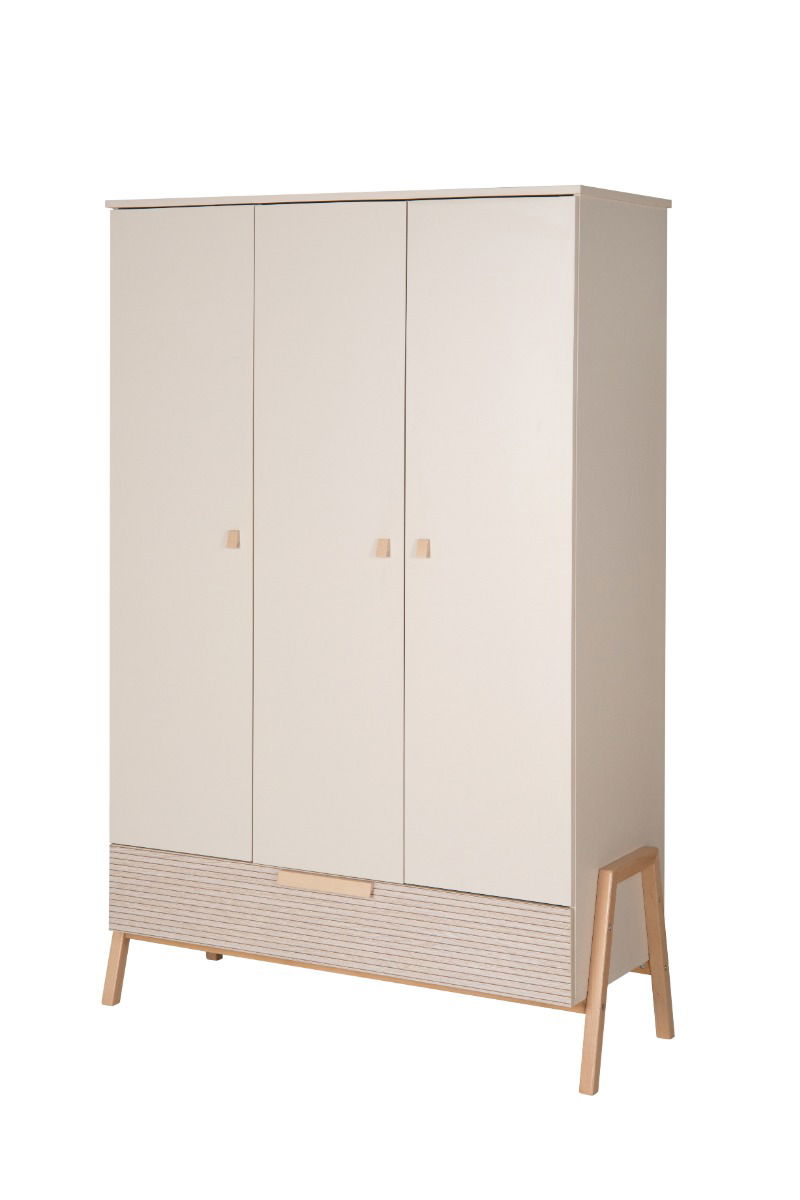 Schardt Happy - Kleiderschrank 3-türig, Carat beige / Connery natur