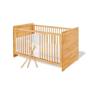 Pinolino Natura Kinderbett 70x140 cm Massivholz, inkl. Umbauseiten - zum Toppreis