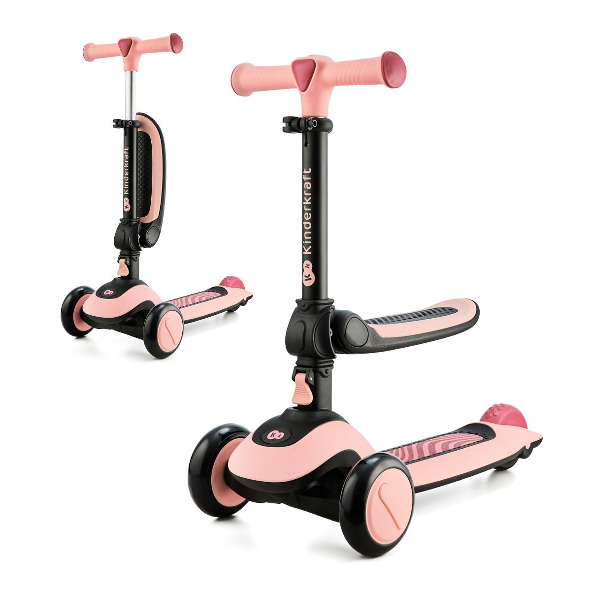 Kinderkraft Laufrad und Dreirad-Roller HALLEY Rose pink