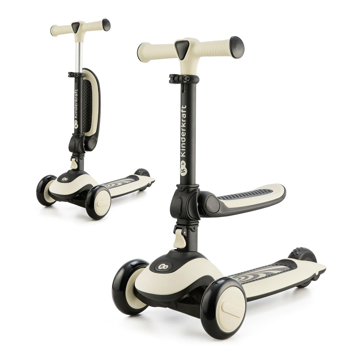 Kinderkraft Laufrad und Dreirad-Roller HALLEY Stone white