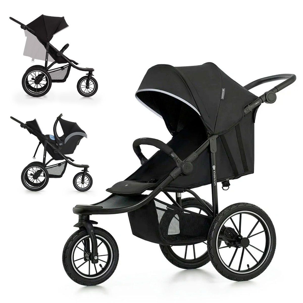 Kinderkraft Kinderwagen HELSI 2 black