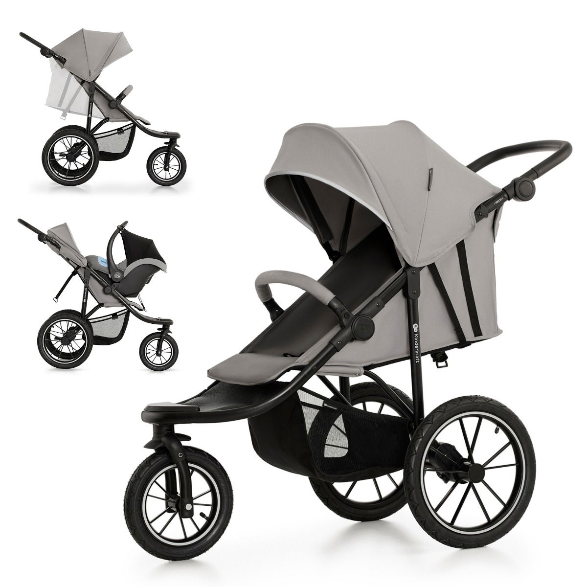 Kinderkraft Kinderwagen HELSI 2 grey