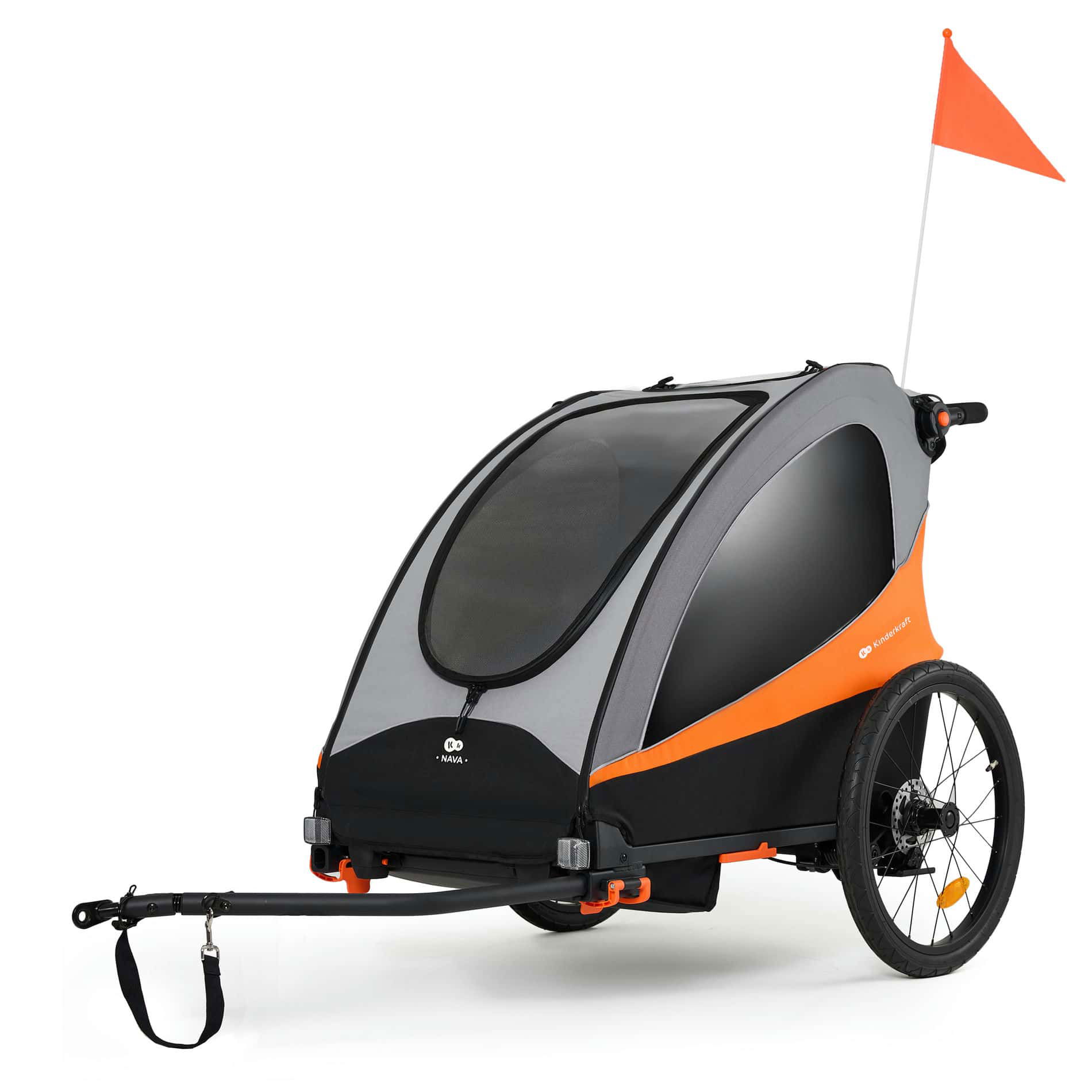 Kinderkraft NAVA Fahrradanhänger Sunny Orange