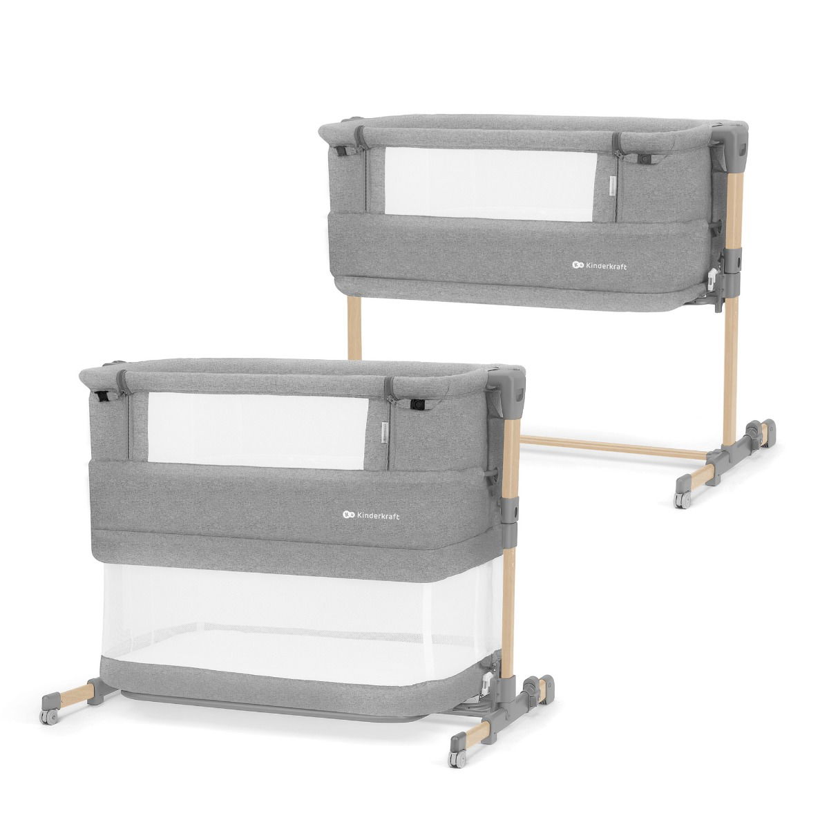 Kinderkraft Beistellbett NESTE GROW grey