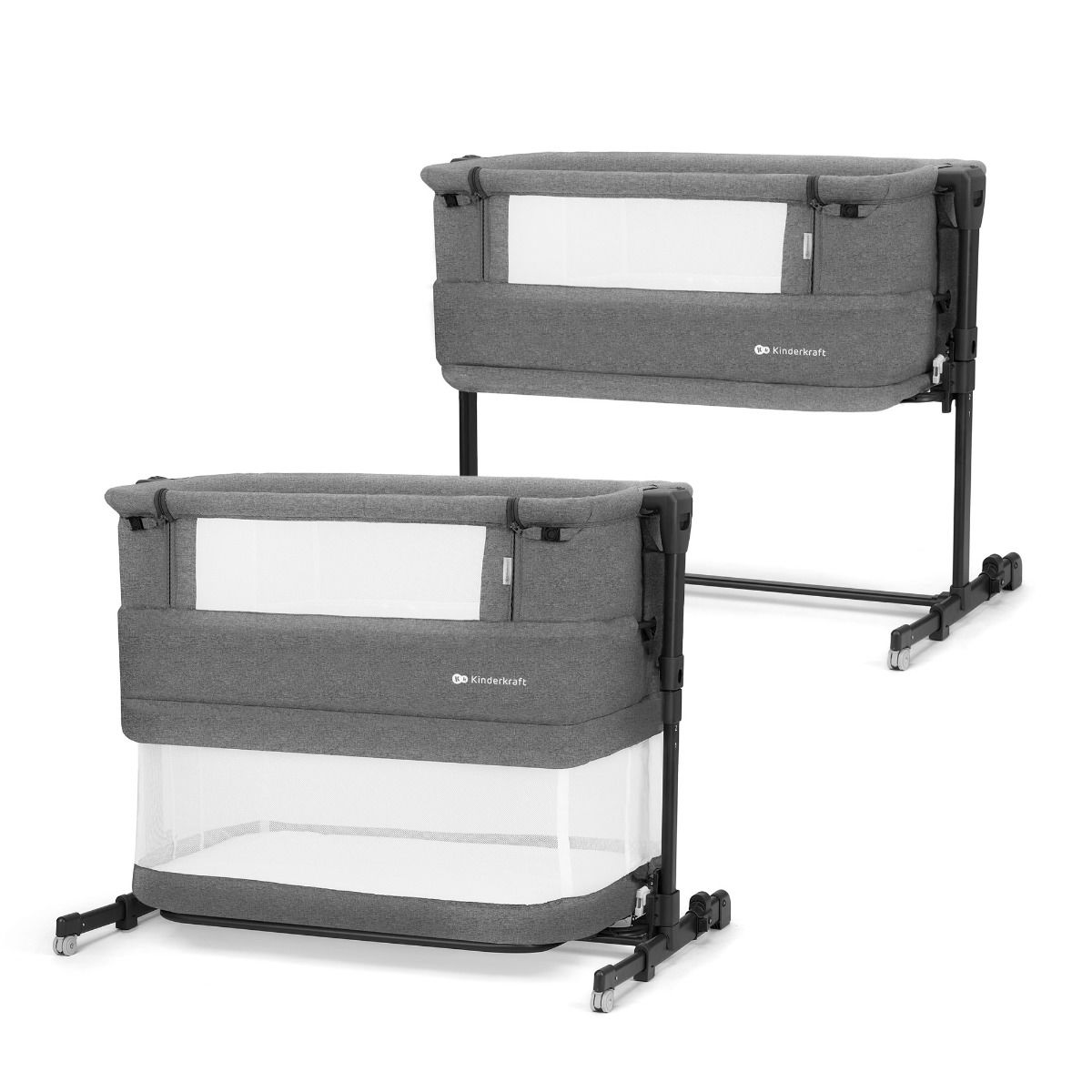 Kinderkraft Beistellbett NESTE GROW grey melange