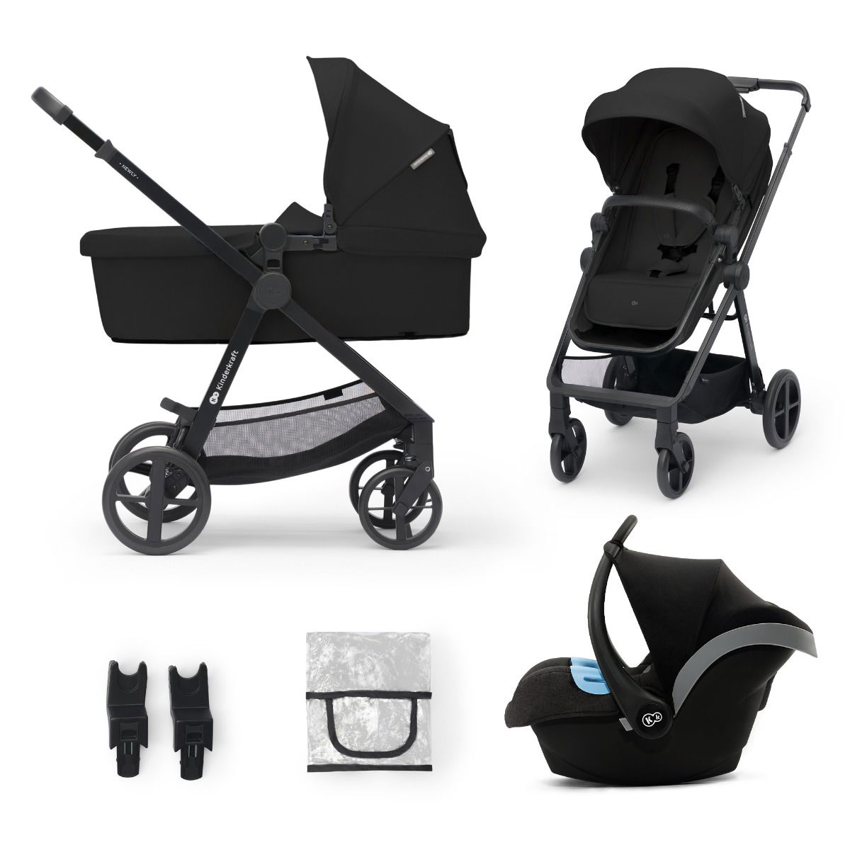 Kinderkraft 3in1 Kinderwagen NEWLY classic black
