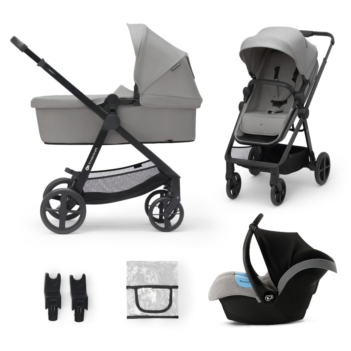 Kinderkraft 3in1 Kinderwagen NEWLY moonlight grey