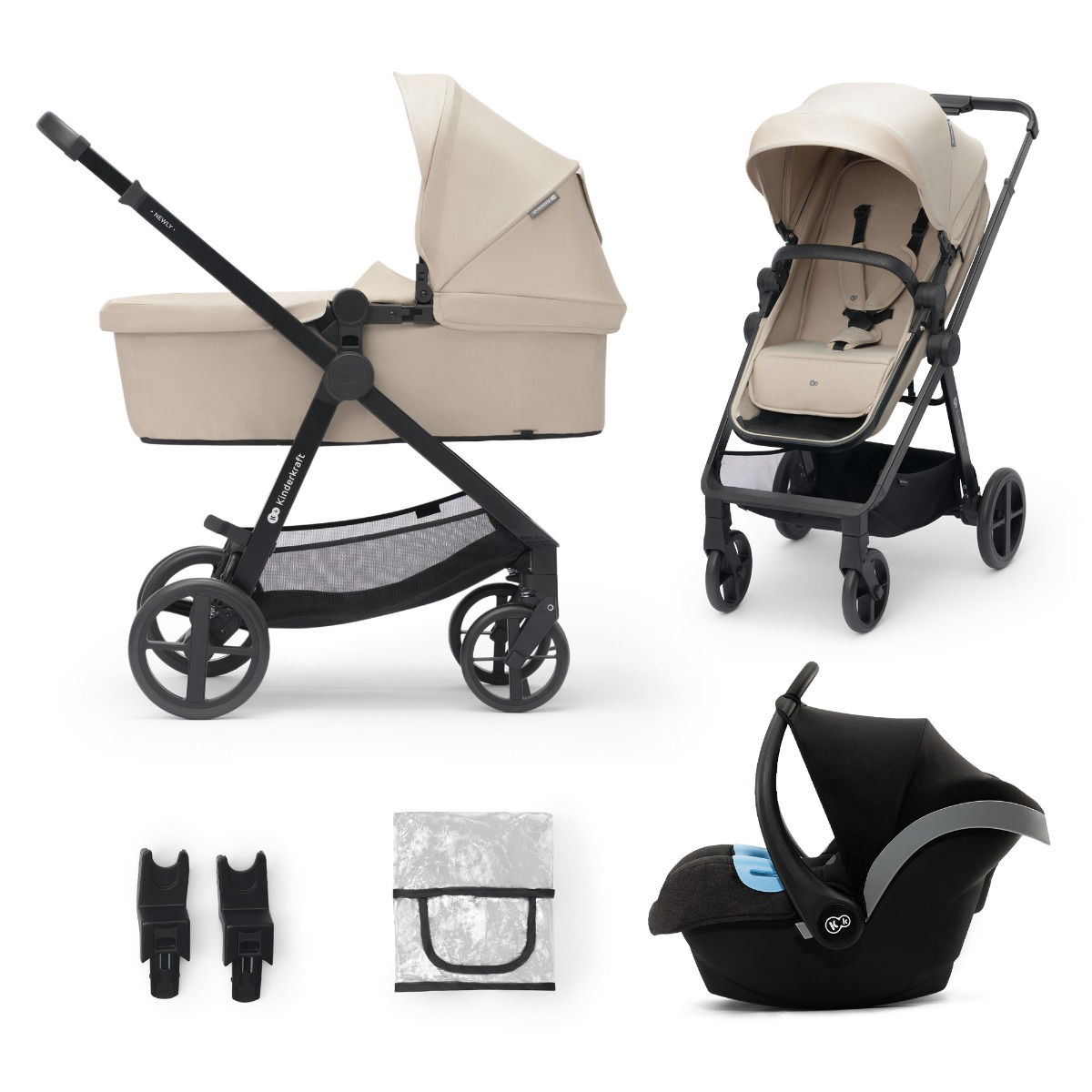 Kinderkraft 3in1 Kinderwagen NEWLY sand beige