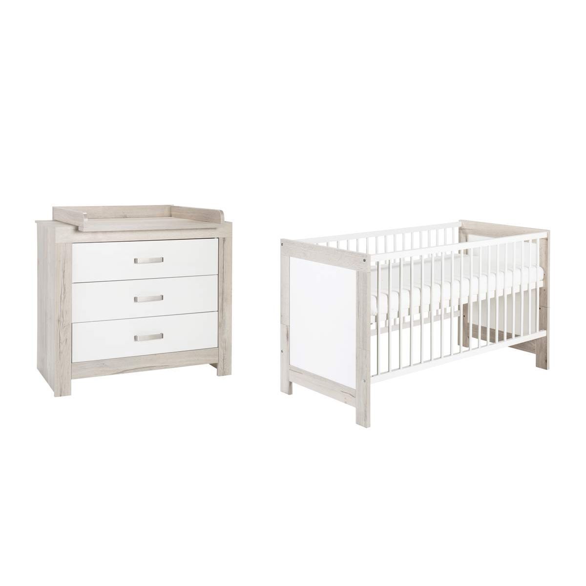 Schardt Nordic Halifax Sparset + Umbauseiten mit Babybett & Wickelkommode