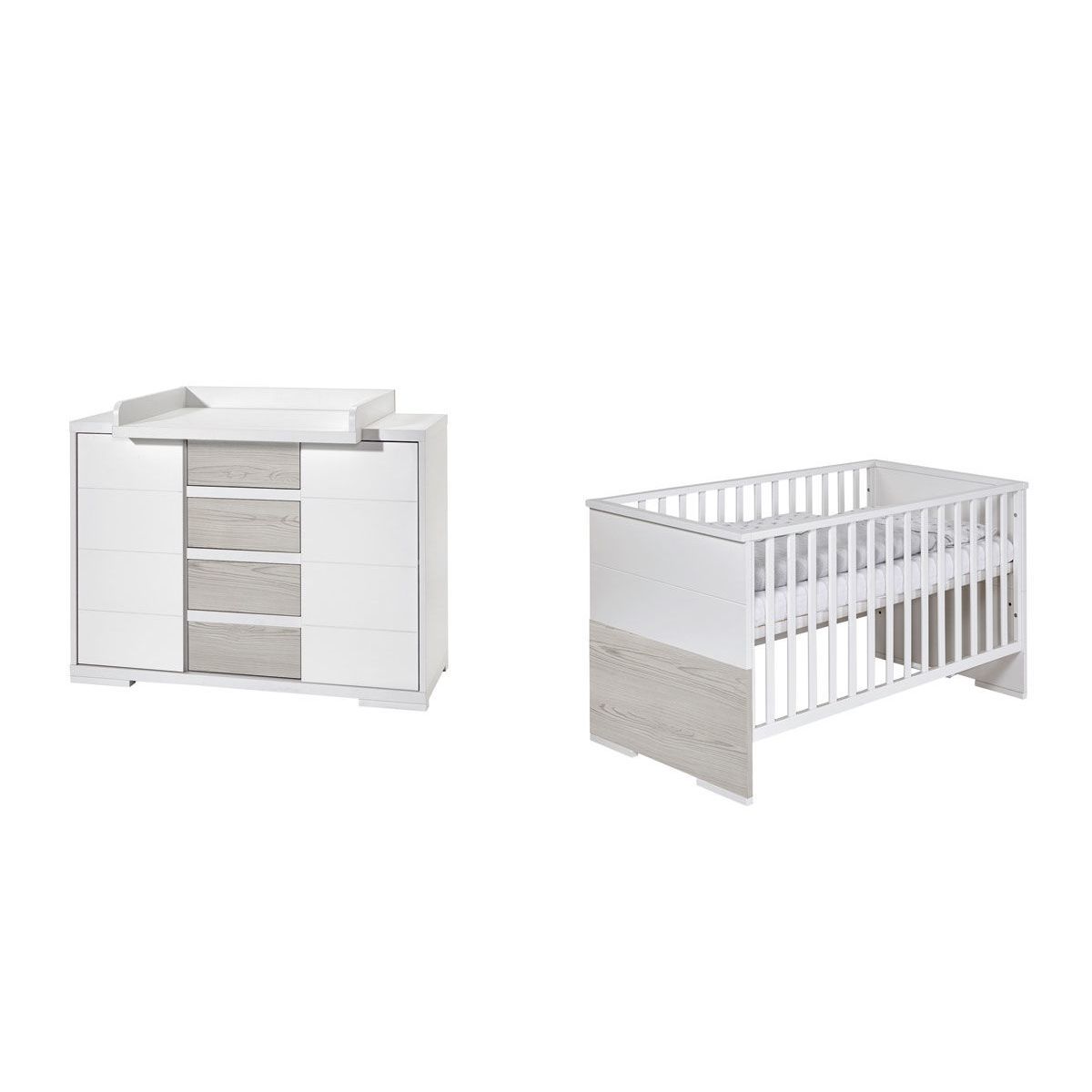 Schardt Maxx Boathouse Sparset + Umbauseiten Babybett & Wickelkommode