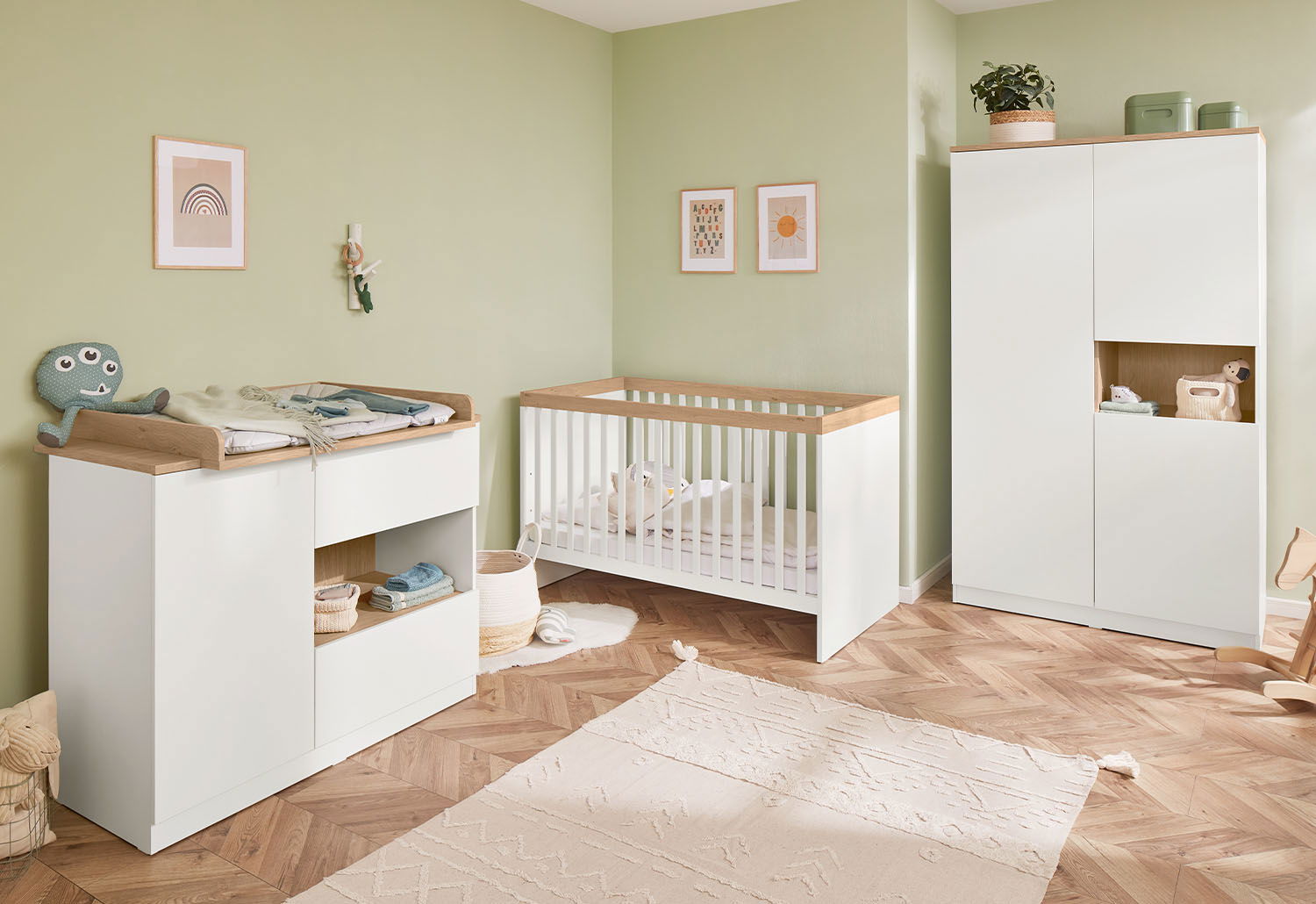 Pinolino Kinderzimmer-Set 'Linje' breit, 3-tlg.