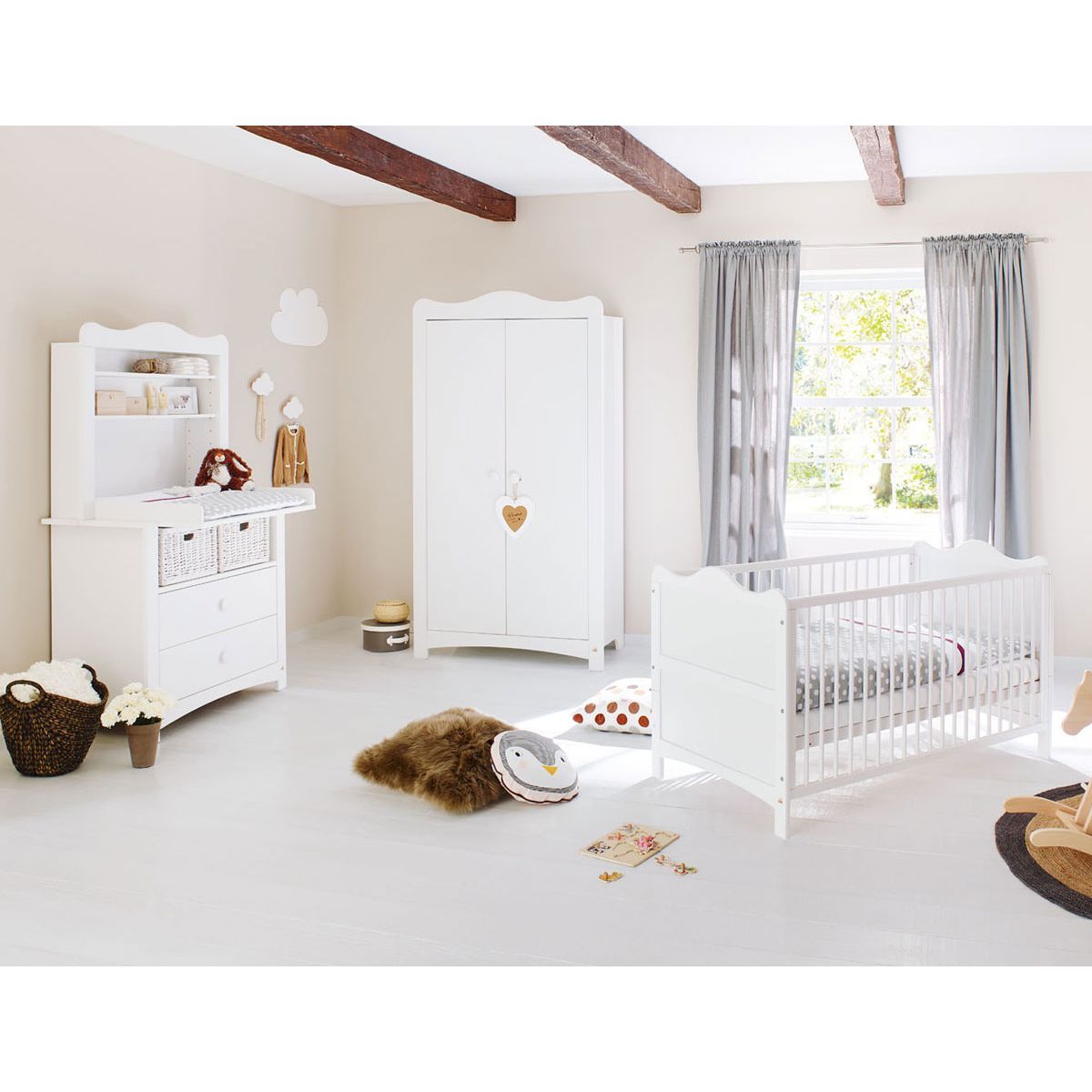 Pinolino Florentina Kinderzimmer breit mit Aufsatz 3 Teile