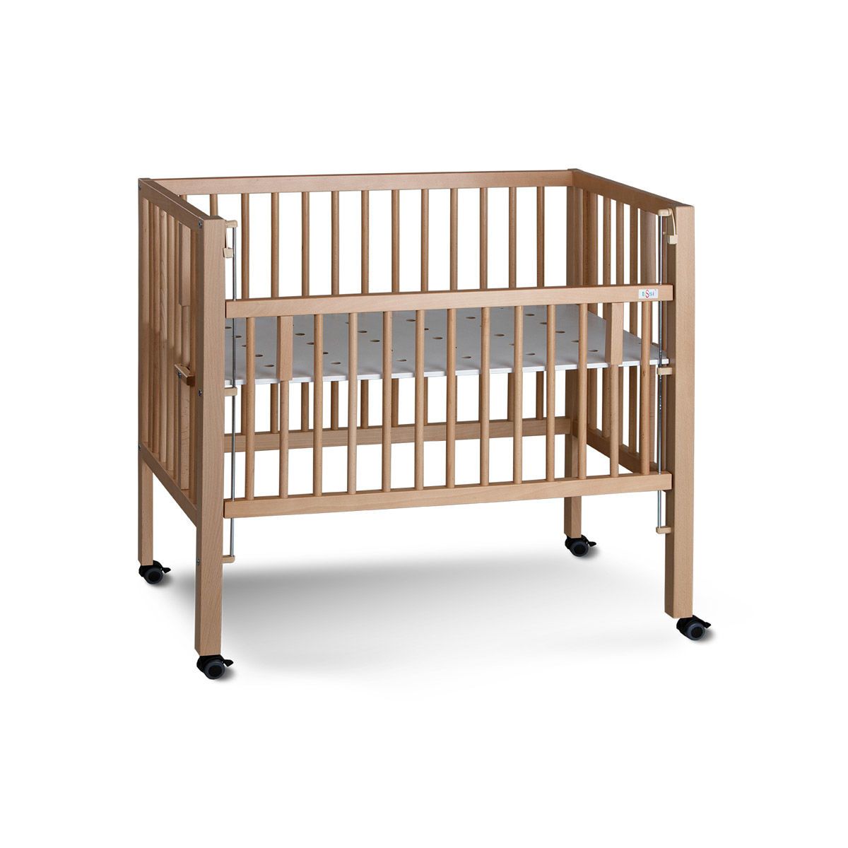 tiSsi MAXI Boxspring Beistellbett natur Liegefläche 50 x 90 cm aus massiver Buche