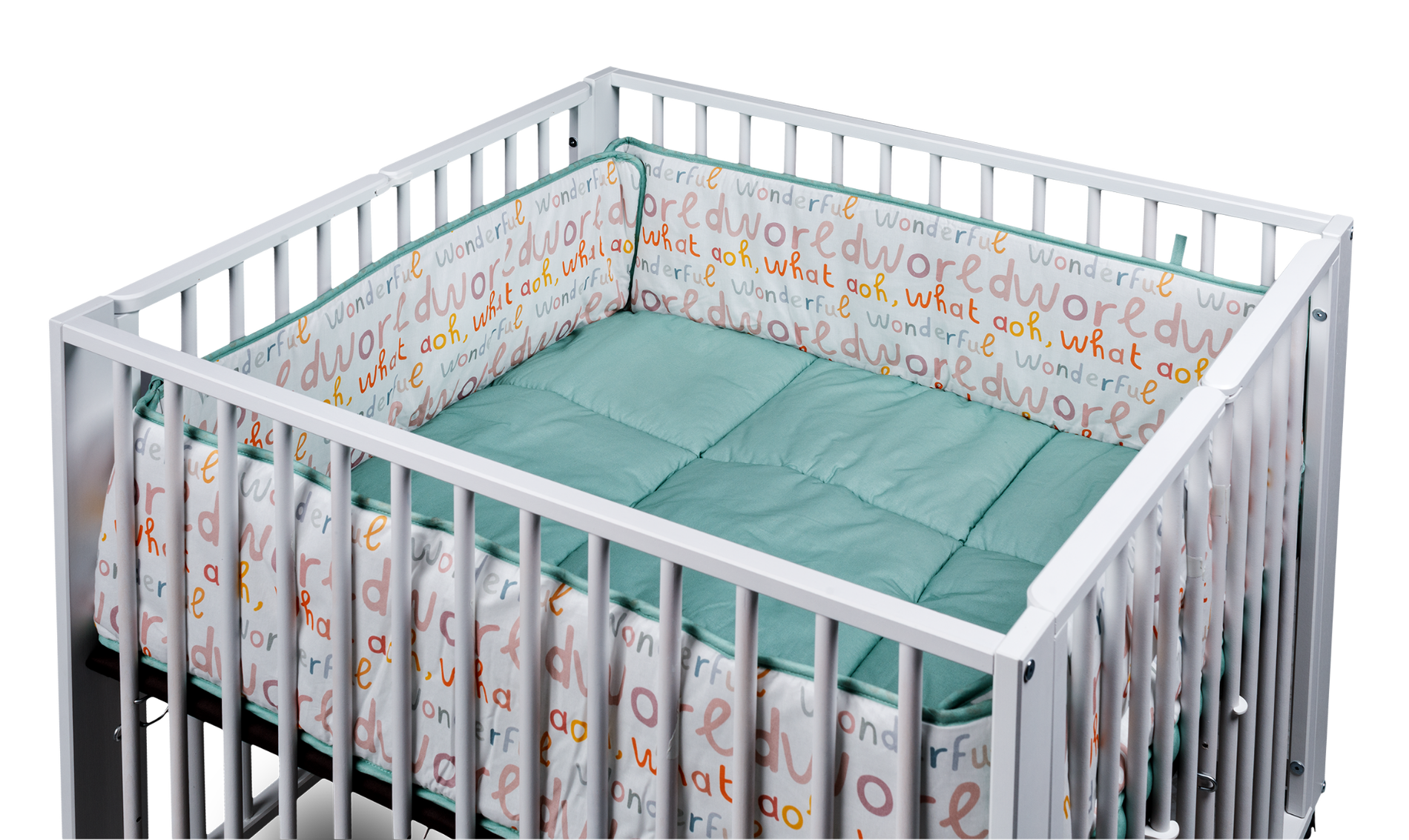 tiSsi Moritz Laufgittereinlage mint wonderful world weich gepolstert mit hohem Rand