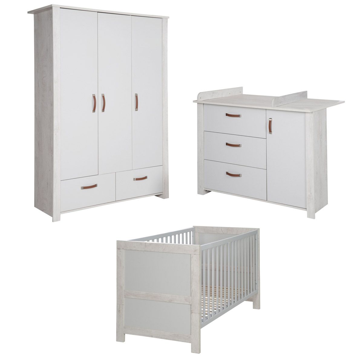 Roba Mila Kinderzimmer Bett, Wickelkommode, Kleiderschrank