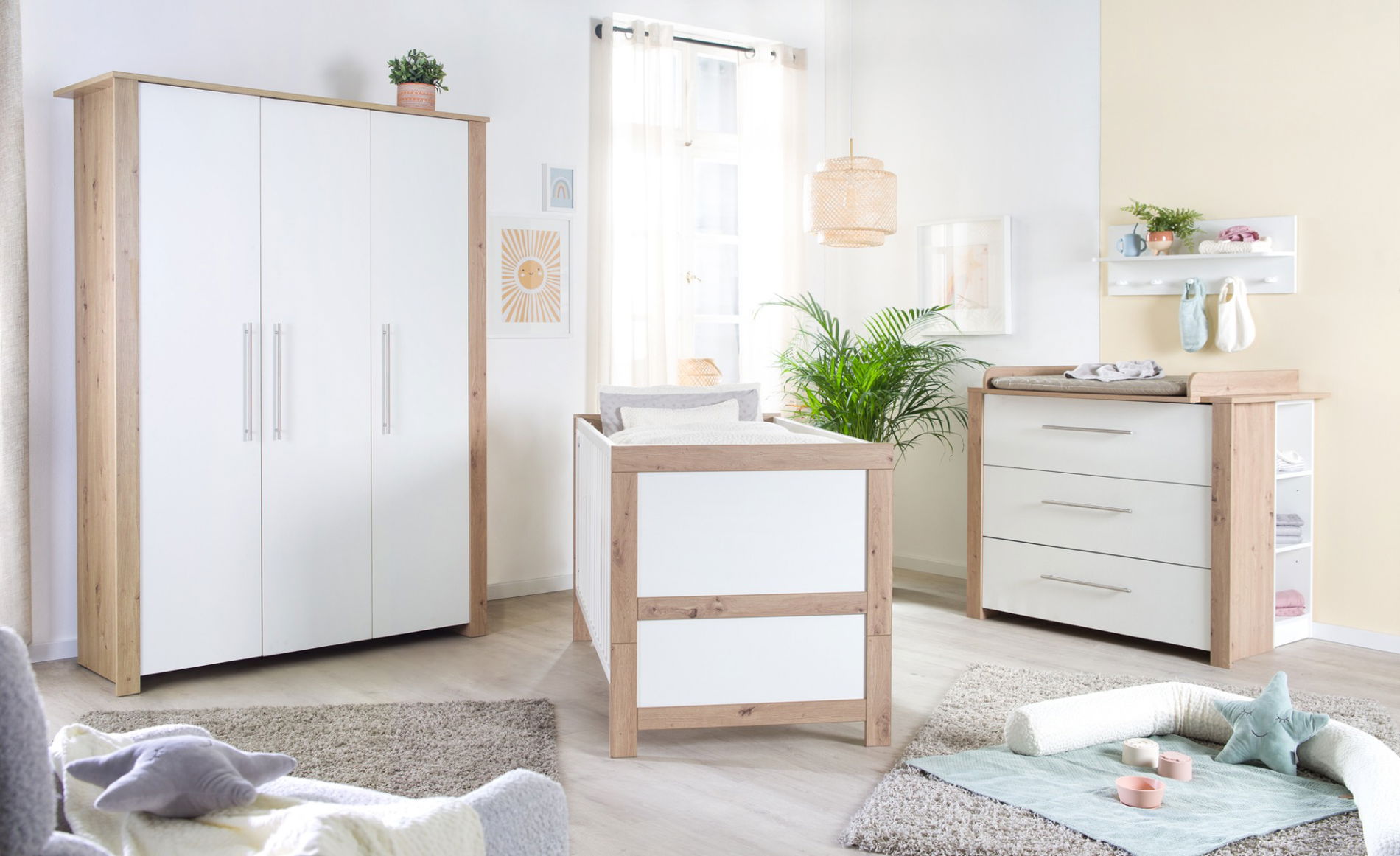 Roba Malo Kinderzimmer Weiß/Eiche-Holzdekor