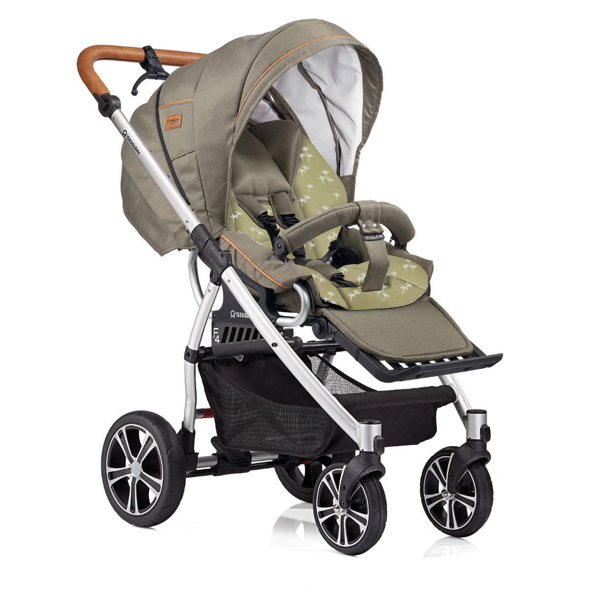 Gesslein F4 Air Plus Sportwagen mit Handbremse Gestell eloxiert Farbe wählbar