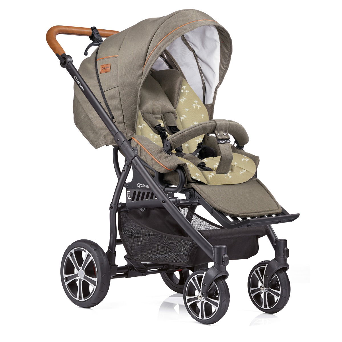 Gesslein F4 Air Plus Sportwagen mit Handbremse Gestell schwarz Farbe wählbar