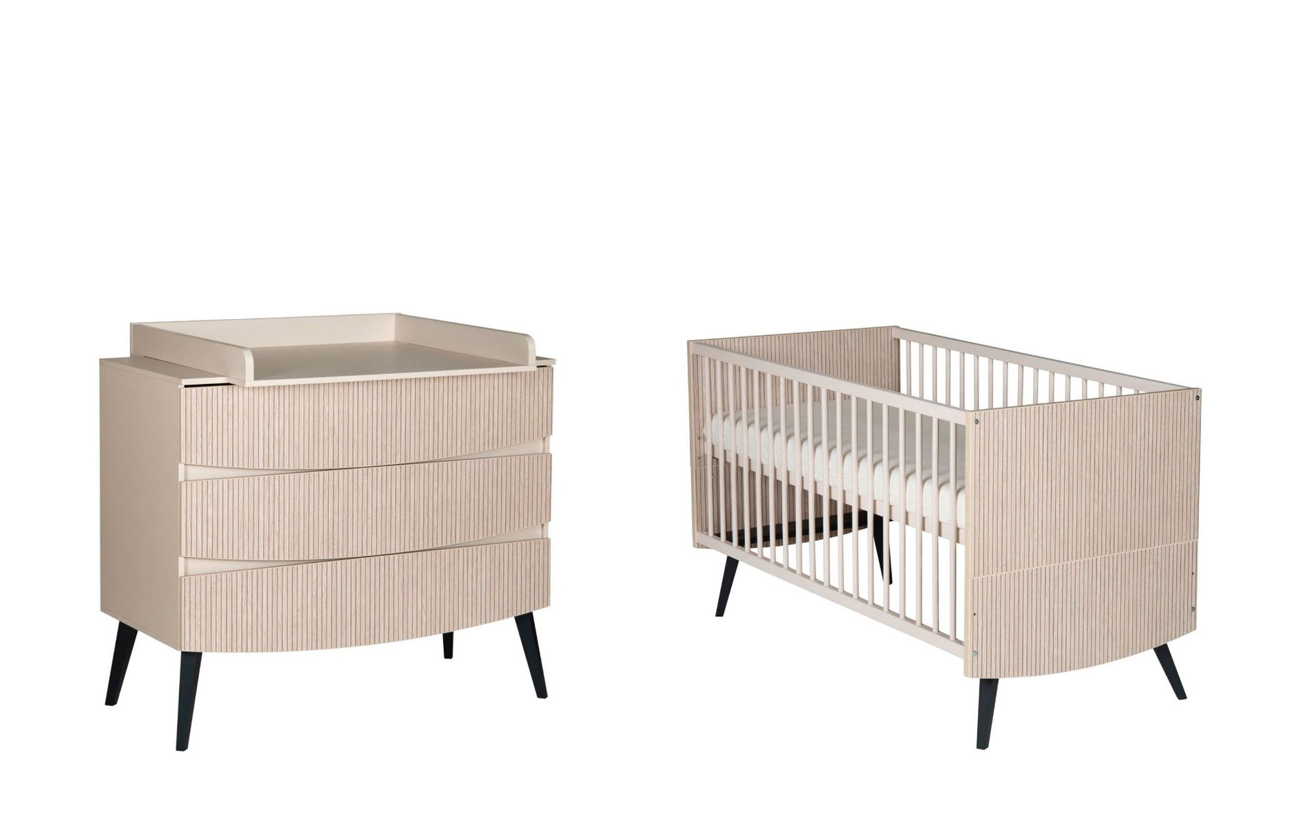 Schardt Kinderzimmer Smile - Bett, Umbauseiten und Wickelkommode