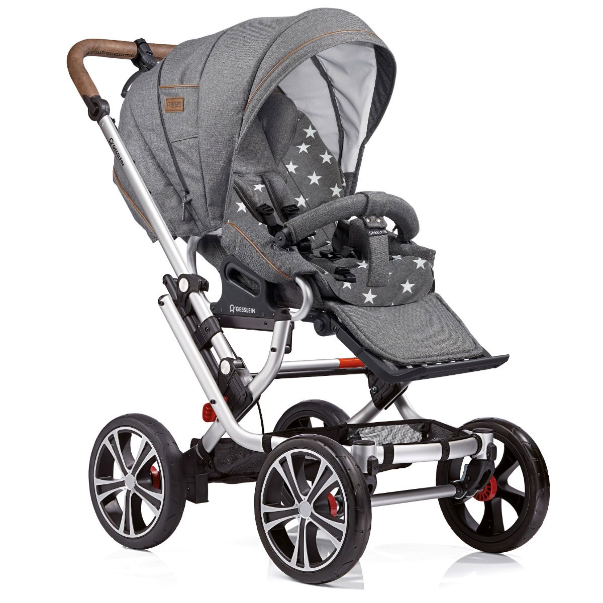 Gesslein F10 Air Plus Sportwagen mit Handbremse Gestell eloxiert Farbe wählbar