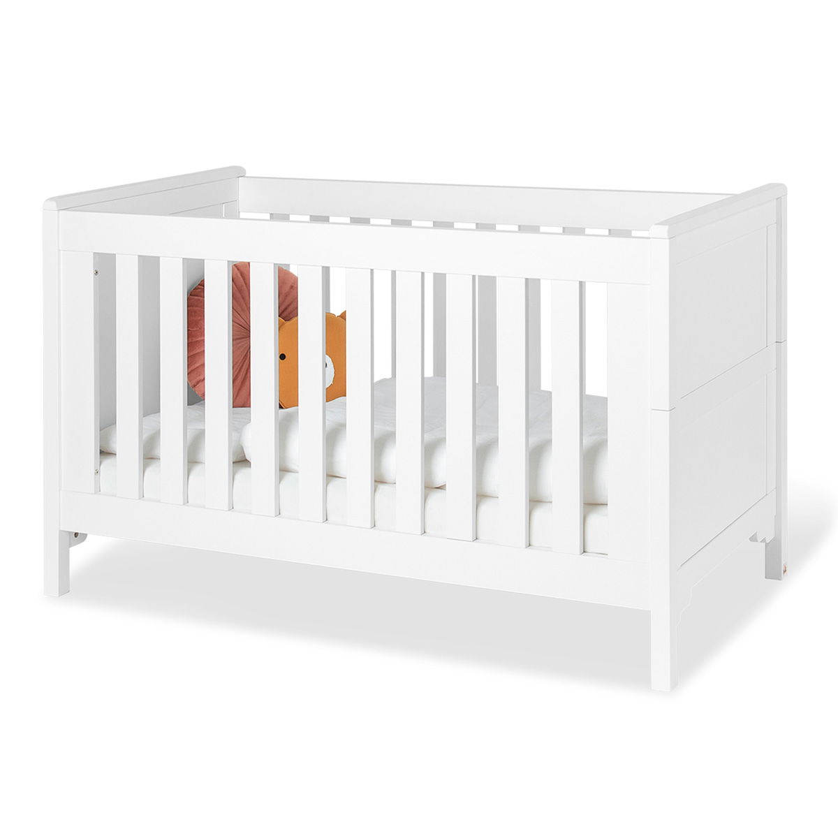 Pinolino Chalet Kinderbett 70x140 cm weiß inkl. Umbauseiten