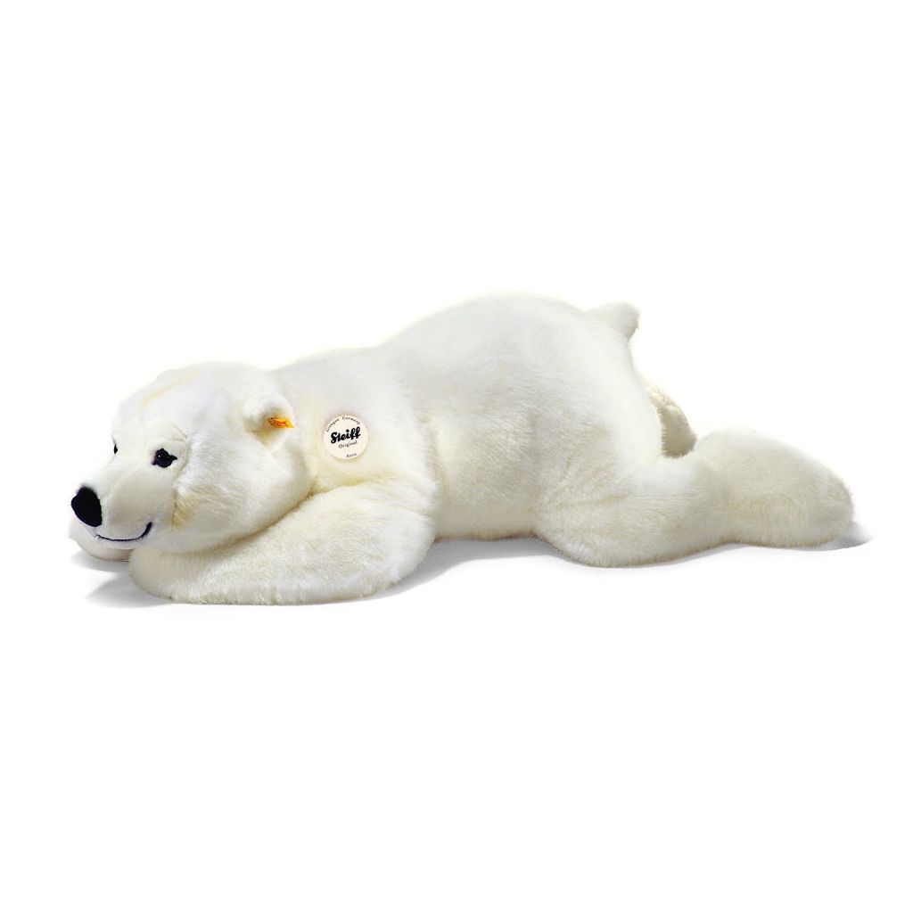 Steiff Eisbär Arco liegend 90 cm weiß aus streichelweichem Webpelz