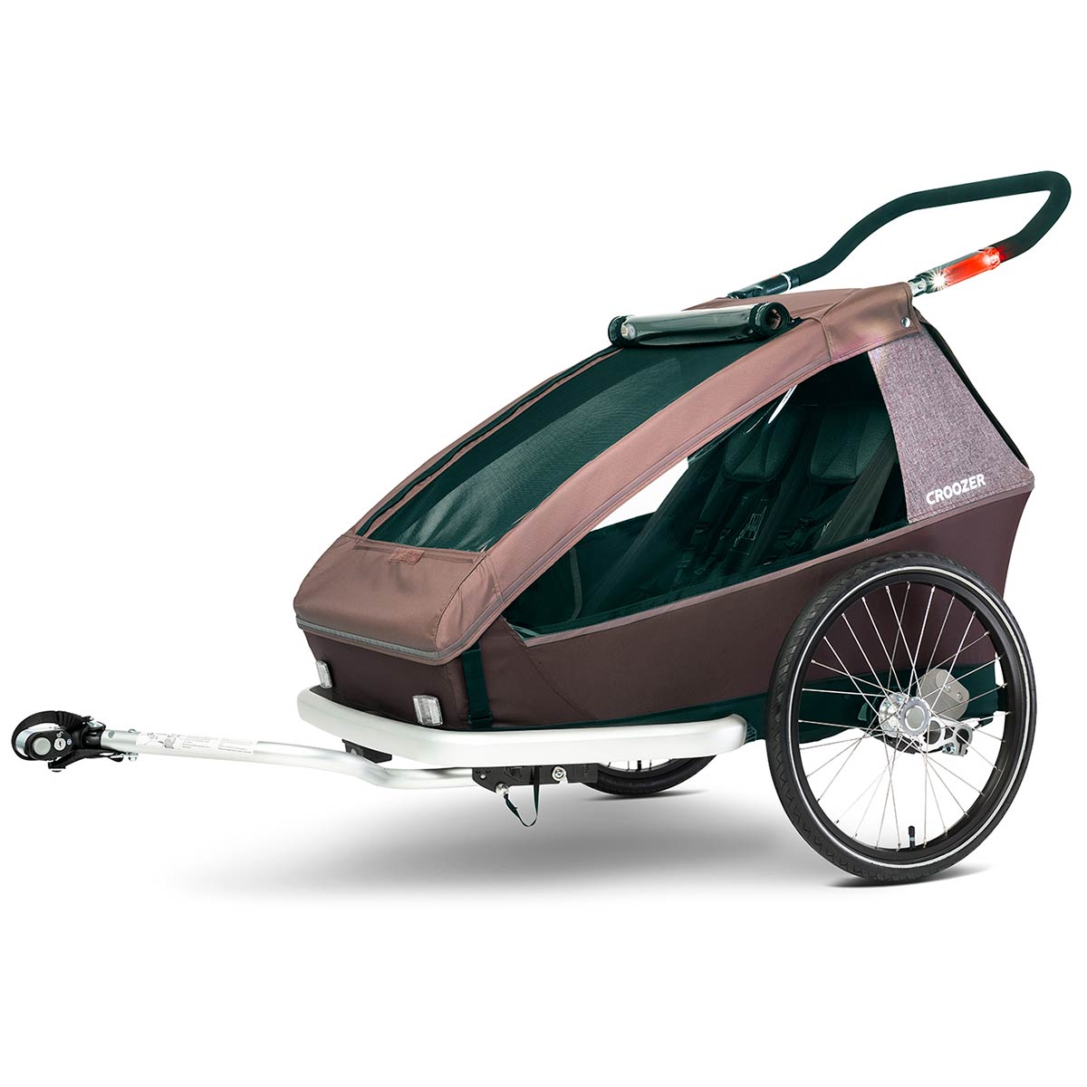 Croozer Kid Vaaya 2 Blossom red 2in1 Fahrradanhänger & Buggy-Set