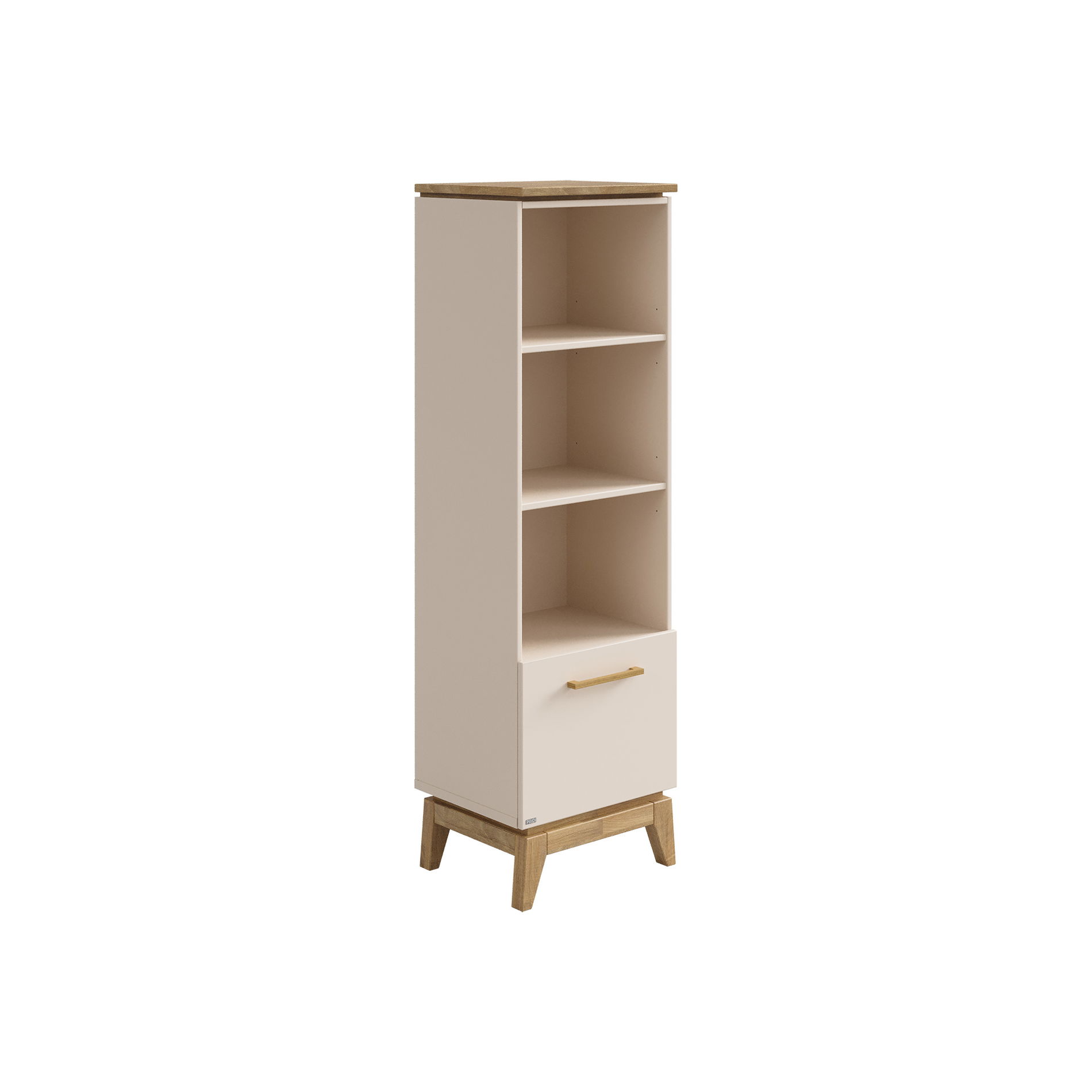 Paidi STIENE Standregal 3 offene Fächer, 1 Schublade Cashmere-Beige/Eiche