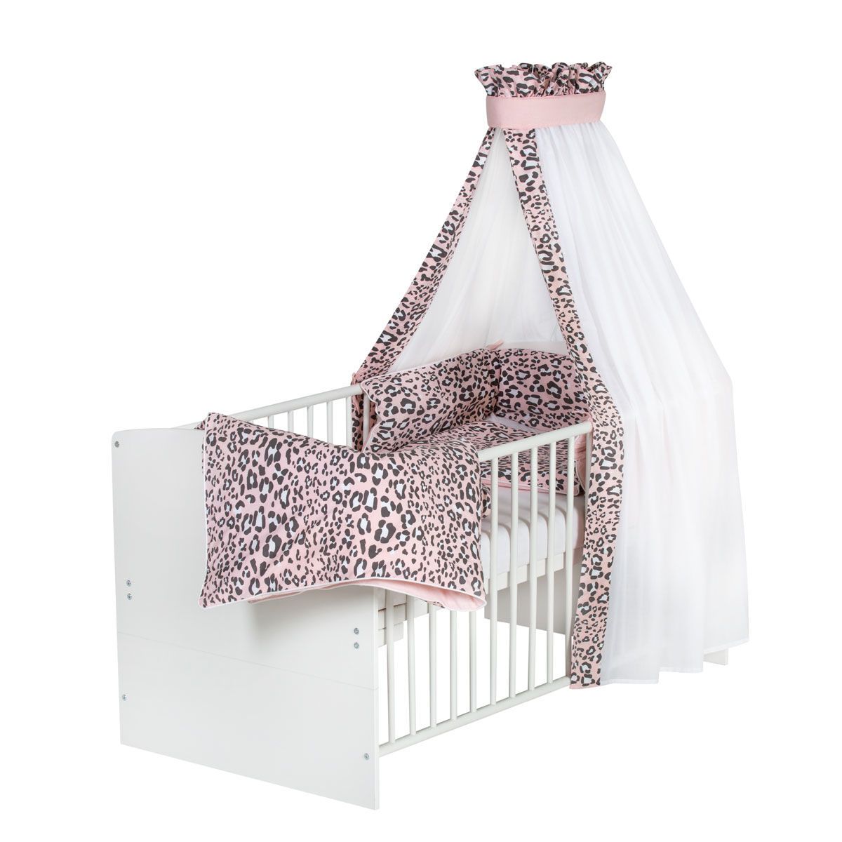 Schardt Leo pink Bettset 4- teilig mit Bettwäsche, Himmel und Nestchen