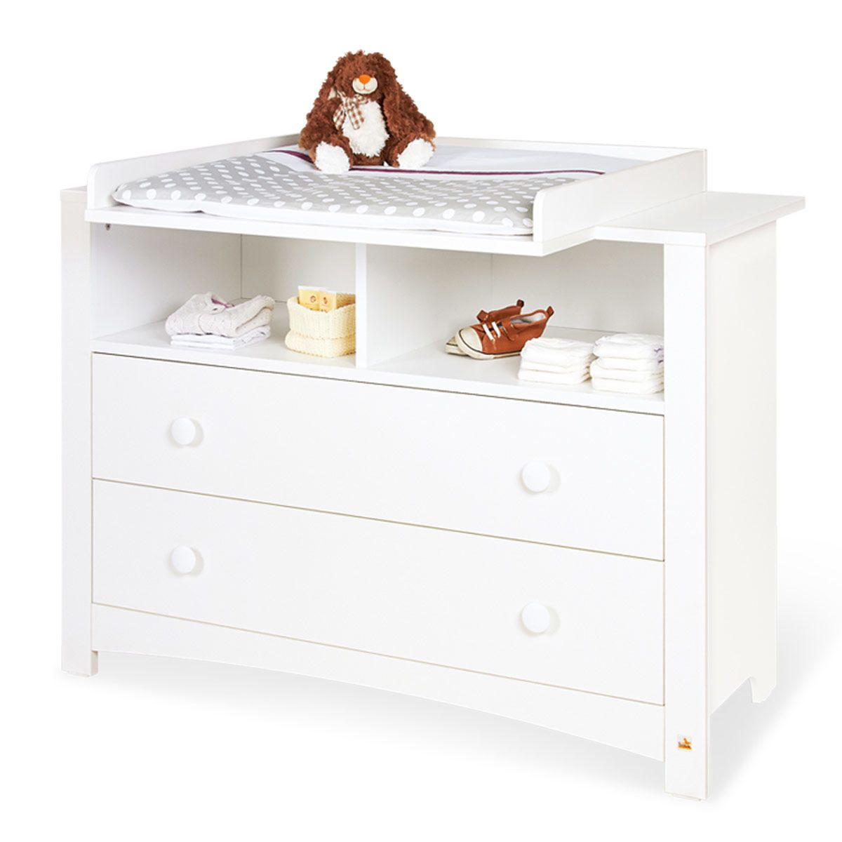 Pinolino Florentina Wickelkommode extrabreit 2 Schubkästen, 1 Fach - zum Toppreis