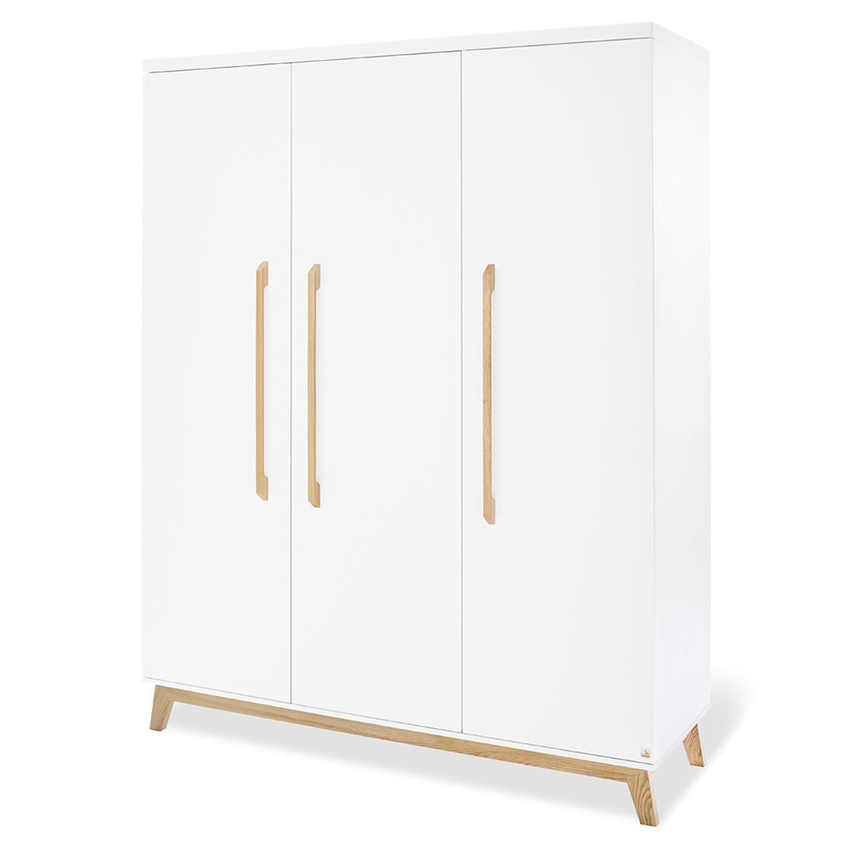 Pinolino Riva Kleiderschrank groß 3-türig MDF weiß / Esche massiv - zum Toppreis