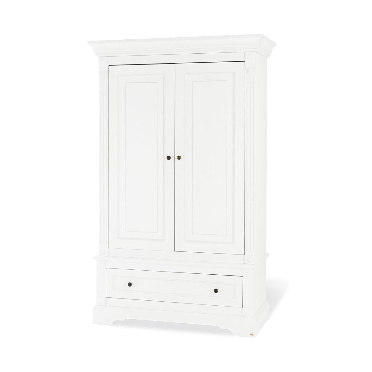 Pinolino Emilia Kleiderschrank, 2-türig, 1x Schubkasten, weiß, 128cm x 58cm x 208cm