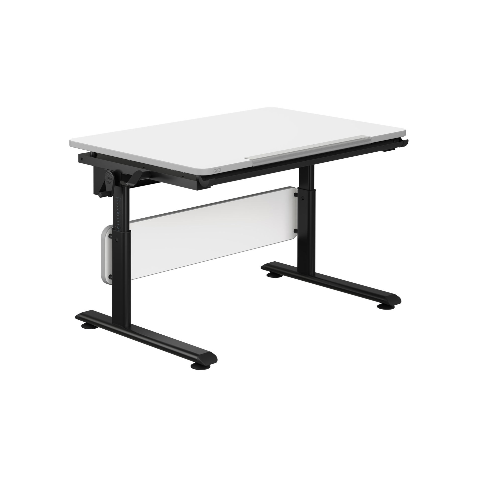 Diego Schreibtisch in schwarz/kreideweiß, B 105 cm