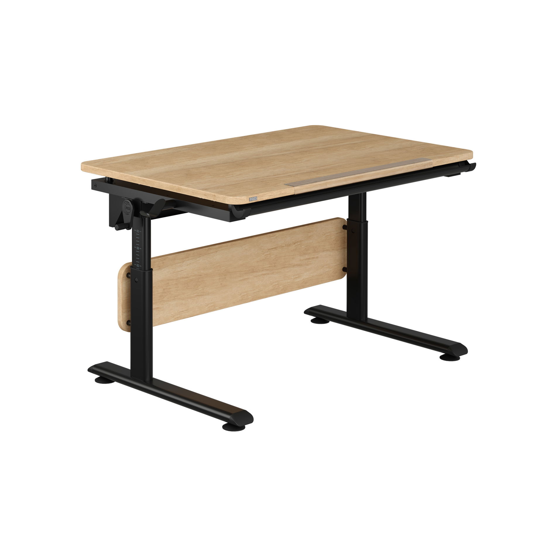 Diego Schreibtisch in schwarz/Eiche-Nebraska, B 105 cm